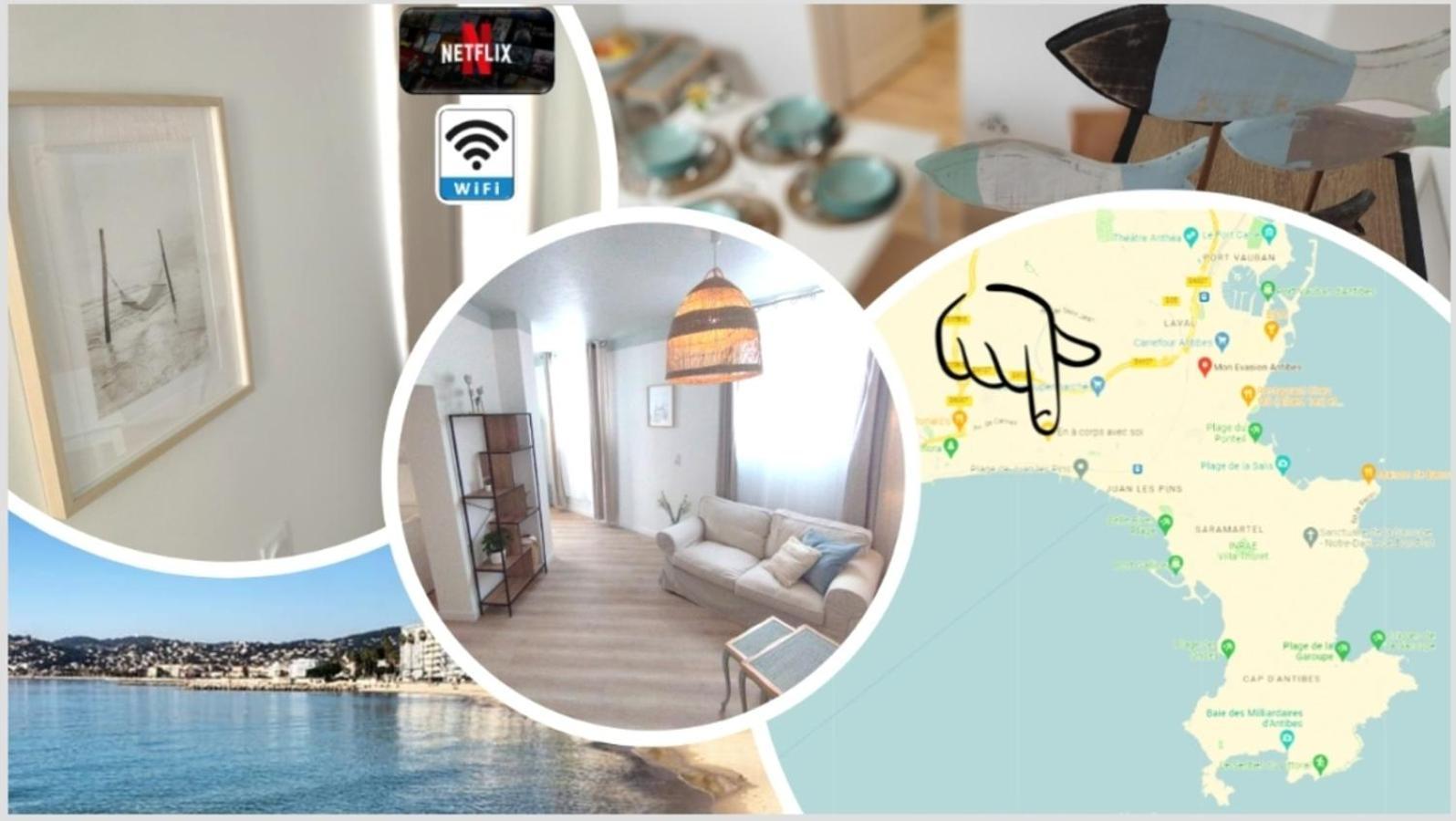 Plage & Confort 3 Pieces Parking Clim Et Wifi Antibes Ngoại thất bức ảnh